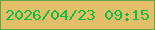 文字の大きさ：1、枠の色：64a546、背景の色：e4bf6a、文字の色：10bd42 無料ブログパーツのブログ時計