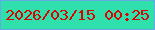 文字の大きさ：4、枠の色：64a8e4、背景の色：2fdfac、文字の色：d90400 無料ブログパーツのブログ時計