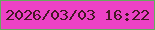 文字の大きさ：3、枠の色：64ac5d、背景の色：ec42c5、文字の色：461824 無料ブログパーツのブログ時計