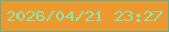 文字の大きさ：3、枠の色：64ae90、背景の色：ec9a2f、文字の色：86eab4 無料ブログパーツのブログ時計