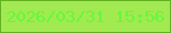 文字の大きさ：3、枠の色：64b023、背景の色：a2ea52、文字の色：64f938 無料ブログパーツのブログ時計
