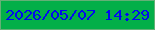 文字の大きさ：3、枠の色：64b076、背景の色：03af48、文字の色：020aef 無料ブログパーツのブログ時計