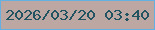 文字の大きさ：4、枠の色：64b0e2、背景の色：bda7a3、文字の色：225361 無料ブログパーツのブログ時計