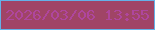 文字の大きさ：5、枠の色：64b1e8、背景の色：a04466、文字の色：af469d 無料ブログパーツのブログ時計