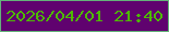 文字の大きさ：2、枠の色：64b27a、背景の色：60026f、文字の色：4eb901 無料ブログパーツのブログ時計