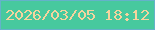 文字の大きさ：2、枠の色：64b2ca、背景の色：47c99e、文字の色：f5d49e 無料ブログパーツのブログ時計