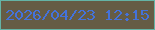 文字の大きさ：5、枠の色：64b4a6、背景の色：655c45、文字の色：4472db 無料ブログパーツのブログ時計