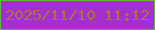 文字の大きさ：2、枠の色：64b53c、背景の色：a330ce、文字の色：ae733c 無料ブログパーツのブログ時計