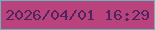 文字の大きさ：3、枠の色：64b7c1、背景の色：ba437d、文字の色：4d2660 無料ブログパーツのブログ時計