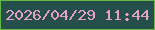 文字の大きさ：2、枠の色：64b847、背景の色：254f4b、文字の色：e5a1c7 無料ブログパーツのブログ時計