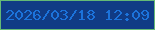 文字の大きさ：3、枠の色：64b976、背景の色：103b85、文字の色：1c73db 無料ブログパーツのブログ時計