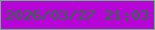 文字の大きさ：1、枠の色：64ba7d、背景の色：b605d6、文字の色：207438 無料ブログパーツのブログ時計