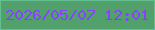 文字の大きさ：4、枠の色：64be92、背景の色：52a16d、文字の色：8643fd 無料ブログパーツのブログ時計