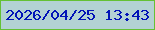 文字の大きさ：2、枠の色：64c135、背景の色：b3d2d4、文字の色：0213b7 無料ブログパーツのブログ時計
