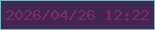 文字の大きさ：5、枠の色：64c1bf、背景の色：422752、文字の色：862767 無料ブログパーツのブログ時計