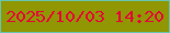 文字の大きさ：4、枠の色：64c6b0、背景の色：919603、文字の色：e40637 無料ブログパーツのブログ時計