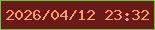 文字の大きさ：5、枠の色：64c737、背景の色：6b1a19、文字の色：fd9e60 無料ブログパーツのブログ時計