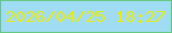 文字の大きさ：4、枠の色：64c880、背景の色：a0ddf5、文字の色：eaeb10 無料ブログパーツのブログ時計