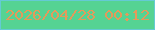 文字の大きさ：5、枠の色：64cad4、背景の色：55d393、文字の色：e39a5b 無料ブログパーツのブログ時計