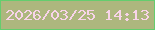 文字の大きさ：5、枠の色：64cd6e、背景の色：adb77e、文字の色：f8d4ea 無料ブログパーツのブログ時計
