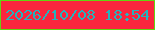 文字の大きさ：2、枠の色：64d411、背景の色：fb253e、文字の色：24b4be 無料ブログパーツのブログ時計