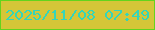 文字の大きさ：1、枠の色：64d41d、背景の色：d5c638、文字の色：34d5ba 無料ブログパーツのブログ時計