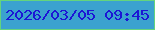 文字の大きさ：5、枠の色：64d47d、背景の色：3ba2cf、文字の色：1c16d5 無料ブログパーツのブログ時計