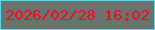 文字の大きさ：2、枠の色：64d4e3、背景の色：6a746e、文字の色：f00d1e 無料ブログパーツのブログ時計