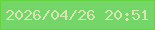 文字の大きさ：1、枠の色：64d541、背景の色：74d669、文字の色：d4e7b3 無料ブログパーツのブログ時計