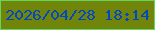 文字の大きさ：3、枠の色：64d65c、背景の色：71850b、文字の色：0247c2 無料ブログパーツのブログ時計