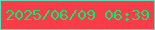 文字の大きさ：1、枠の色：64d8b8、背景の色：f83d49、文字の色：04ec78 無料ブログパーツのブログ時計