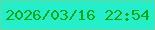 文字の大きさ：2、枠の色：64d9a7、背景の色：23f0ca、文字の色：0ca40f 無料ブログパーツのブログ時計