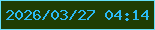 文字の大きさ：5、枠の色：64dff9、背景の色：1f3d04、文字の色：2bbaf5 無料ブログパーツのブログ時計