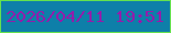 文字の大きさ：1、枠の色：64e14f、背景の色：0e7fa9、文字の色：931dab 無料ブログパーツのブログ時計