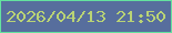 文字の大きさ：5、枠の色：64e29f、背景の色：576e9d、文字の色：b9d375 無料ブログパーツのブログ時計