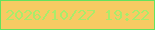 文字の大きさ：3、枠の色：64e35e、背景の色：f7cb63、文字の色：a9ec6a 無料ブログパーツのブログ時計