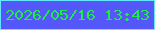文字の大きさ：4、枠の色：64e6fb、背景の色：5457f9、文字の色：21e948 無料ブログパーツのブログ時計
