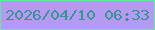文字の大きさ：3、枠の色：64e79e、背景の色：b59af2、文字の色：399394 無料ブログパーツのブログ時計