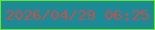 文字の大きさ：2、枠の色：64ec1a、背景の色：1c8b98、文字の色：cb4d46 無料ブログパーツのブログ時計