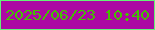 文字の大きさ：3、枠の色：64f277、背景の色：ac08a3、文字の色：44c001 無料ブログパーツのブログ時計