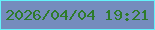 文字の大きさ：2、枠の色：64f2fa、背景の色：758cbd、文字の色：2e7b2a 無料ブログパーツのブログ時計