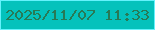 文字の大きさ：2、枠の色：64f2fc、背景の色：04c2bc、文字の色：277a56 無料ブログパーツのブログ時計
