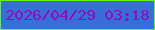 文字の大きさ：4、枠の色：64f420、背景の色：386eda、文字の色：930db8 無料ブログパーツのブログ時計