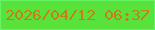 文字の大きさ：1、枠の色：64f662、背景の色：59e13c、文字の色：c67f13 無料ブログパーツのブログ時計