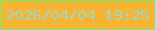 文字の大きさ：2、枠の色：64f673、背景の色：f7b332、文字の色：a1d6c1 無料ブログパーツのブログ時計