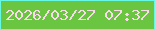 文字の大きさ：2、枠の色：64f8e5、背景の色：6ac541、文字の色：fbdaed 無料ブログパーツのブログ時計