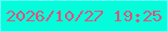 文字の大きさ：1、枠の色：64f8f7、背景の色：03fdda、文字の色：df517c 無料ブログパーツのブログ時計
