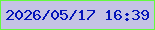 文字の大きさ：1、枠の色：64fa3f、背景の色：c5c3e4、文字の色：0313b9 無料ブログパーツのブログ時計