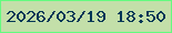文字の大きさ：5、枠の色：64fa7f、背景の色：c3dfa9、文字の色：003656 無料ブログパーツのブログ時計