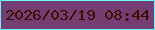 文字の大きさ：1、枠の色：64faf7、背景の色：743e73、文字の色：3f0c01 無料ブログパーツのブログ時計